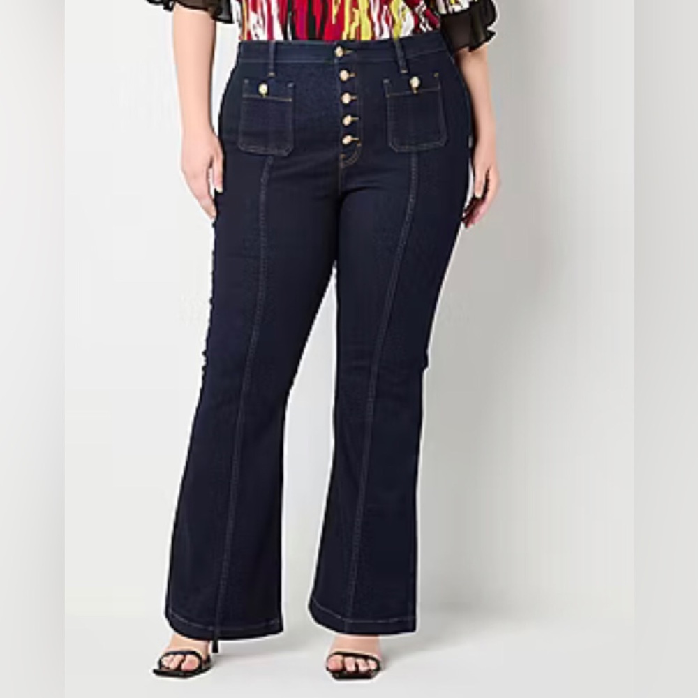 Bold Elements - Plus Womens Mid Rise Flare Leg Jean
Size 20 -NWT